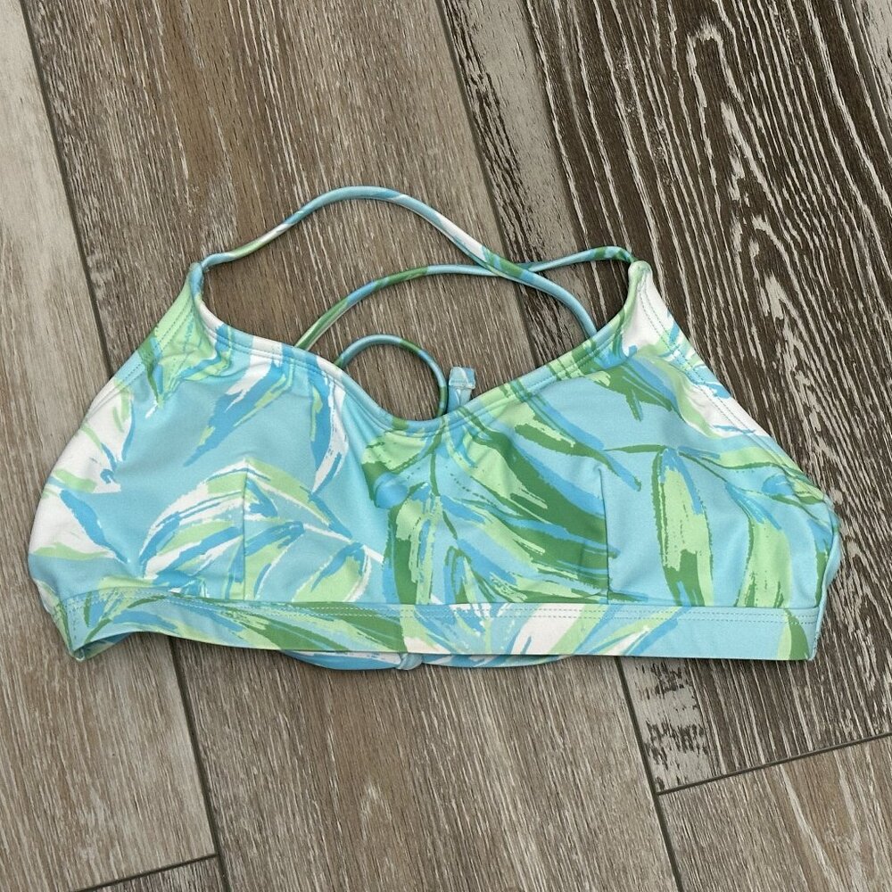 Cupshe Swimwear Sz S Adorable Bikini Top in Turquoise & Mint